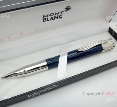 Montblanc Mark Twain Blue Barrel Ballpoint Pen - New Mont Blanc Replica Pens